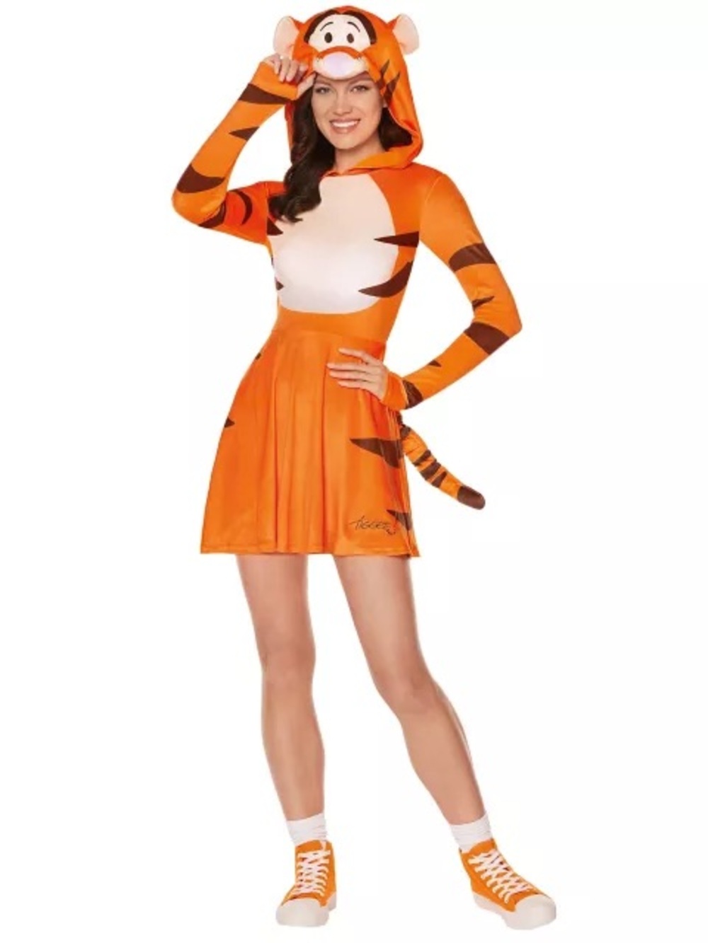 Disney Orange and Black Tigger Hooded Dress Costume